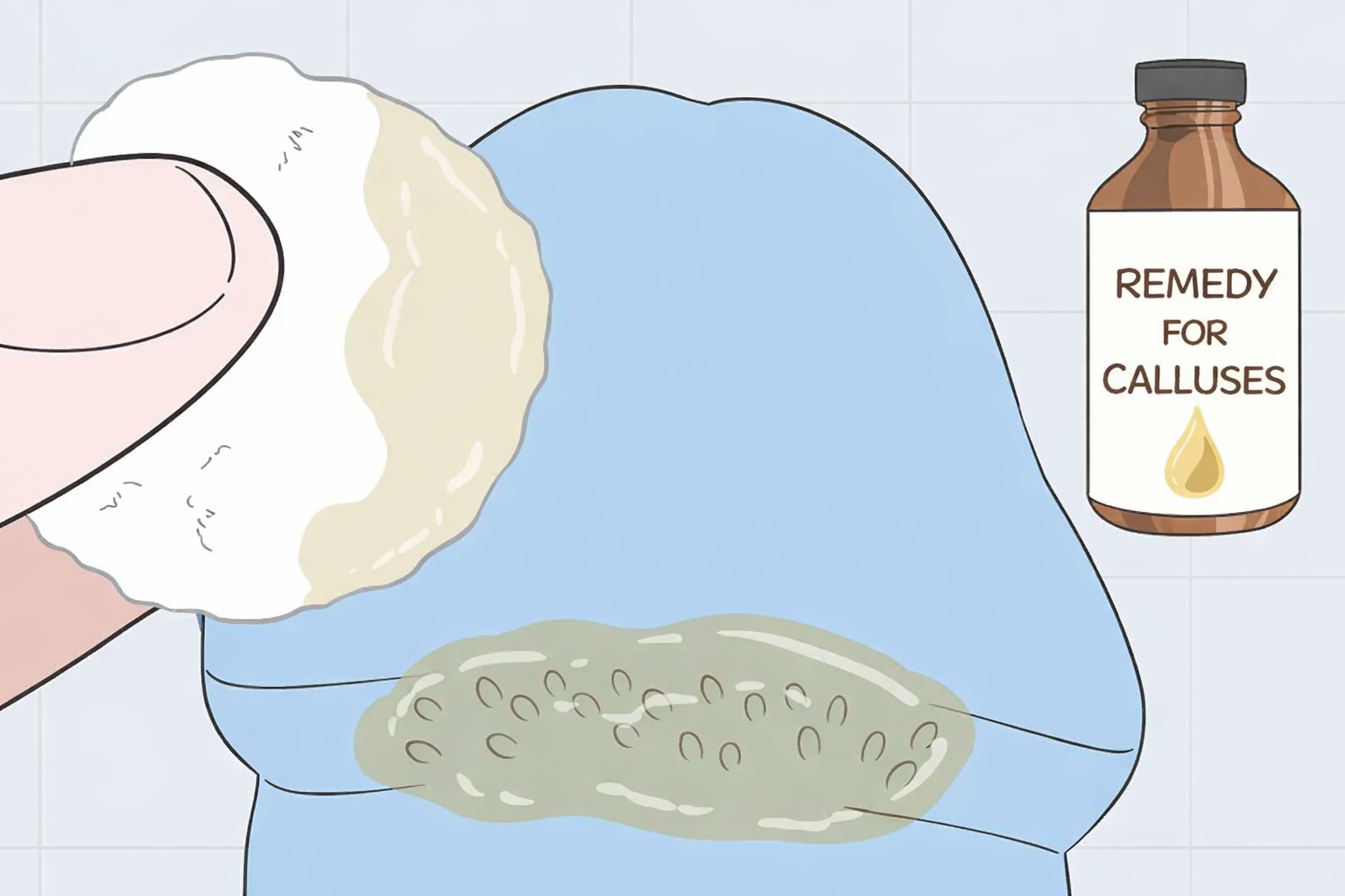 Produto removedor de calo — uma tentativa desesperada